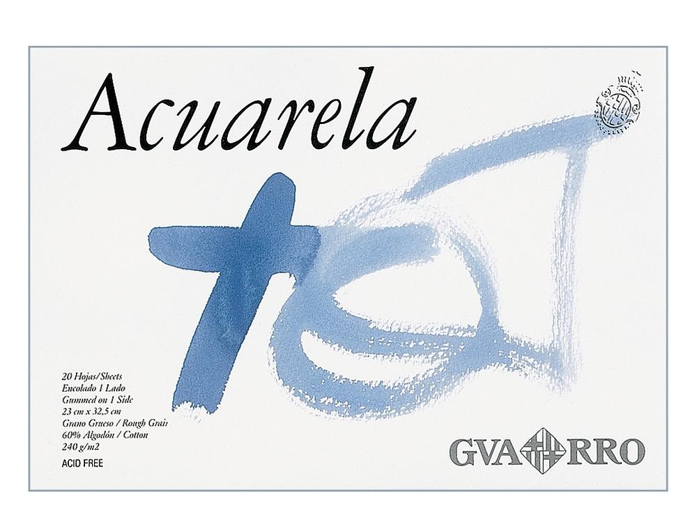 BLOC DIBUJO ACUARELA GUARRO DIN A3 ENCOLADO 32.5X46 CM 20 H DE 240 GRAMOS