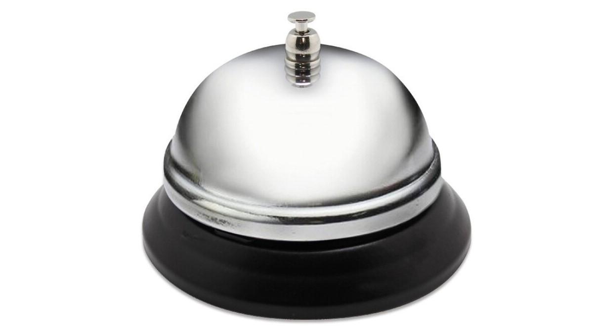 TIMBRE SOBREMESA RECEPCION METALICO 85X56 MM BISMARK