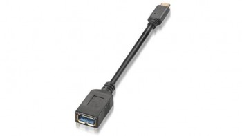 CABLE USB 3.1 3A USB-C/M-A/F 15CM NEGRO NANOCABLE
