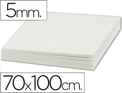 CARTON PLUMA DOBLE CARA 100X70 CM ESPESOR 5 MM COLOR BLANCO
