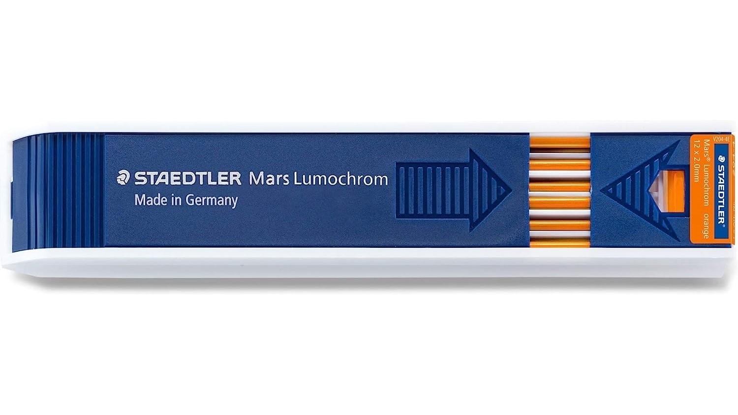 ESTUCHE 12 MINAS STAEDTLER MARS LUMOCHROM 2MM HB COLOR NARANJA