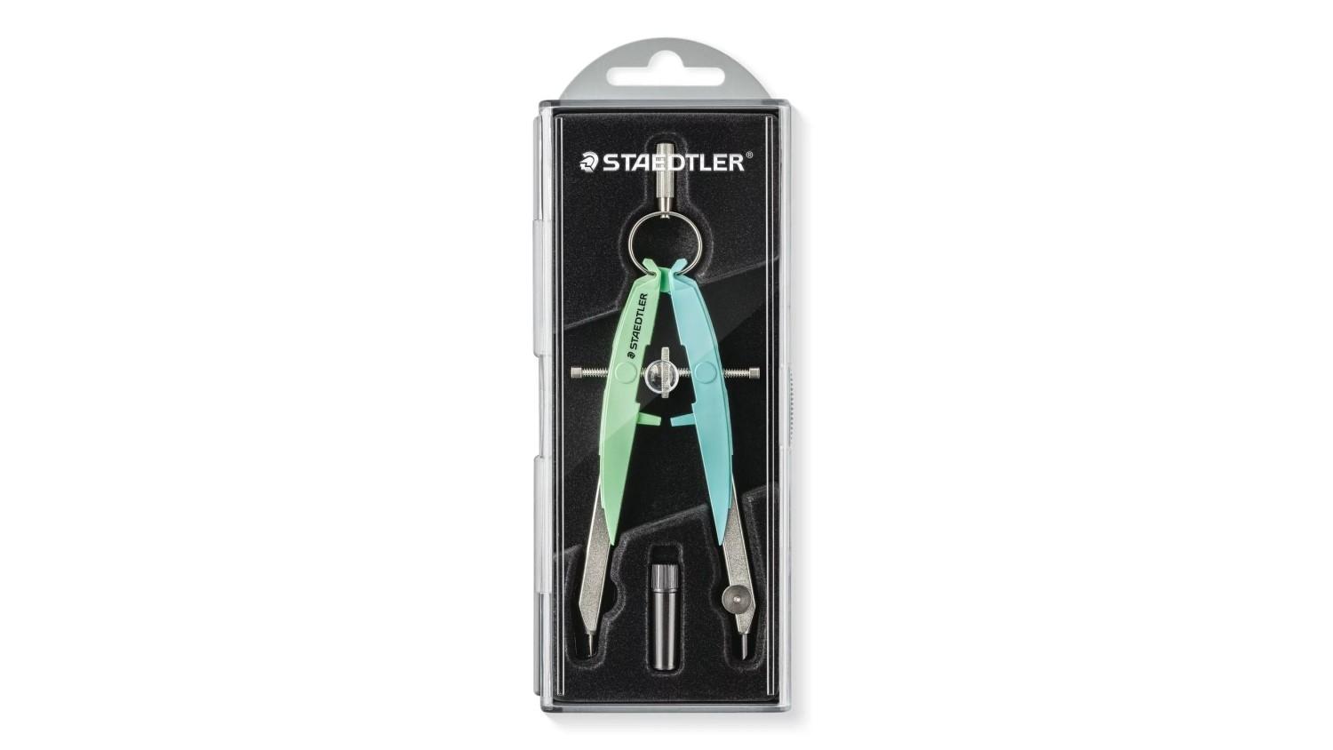 COMPAS MICROMETRICO STAEDTLER MARS 556 COLOR PASTEL AZUL CIELO Y MENTA