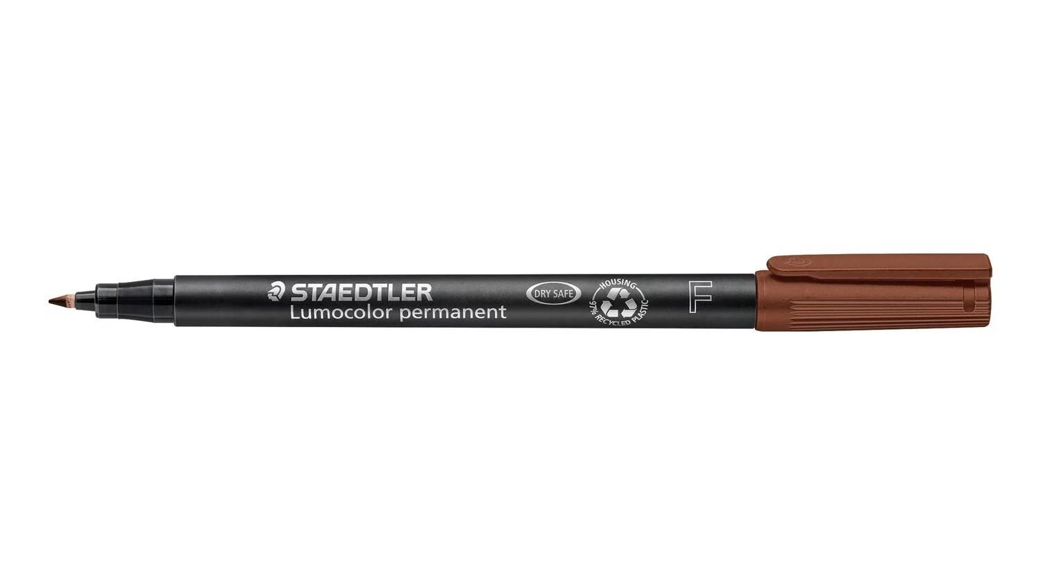 ROTULADOR STAEDTLER LUMOCOLOR PUNTA F 0,6 MM MARRON 318-7
