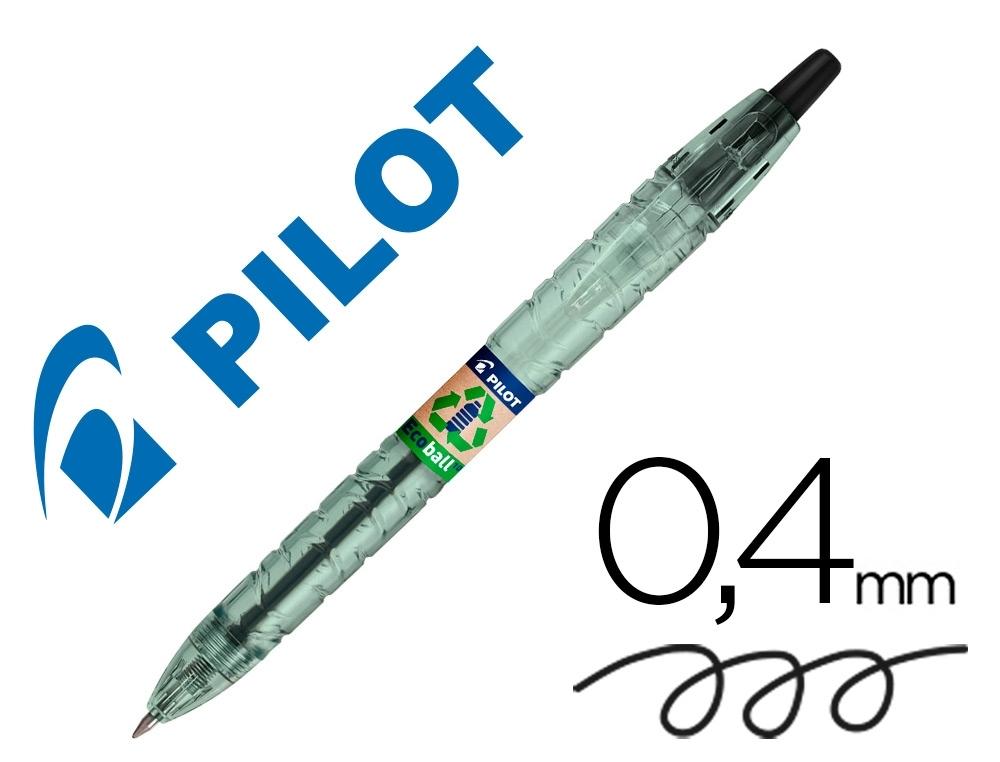 BOLIGRAFO PILOT ECOBALL PLASTICO RECICLADO COLOR NEGRO