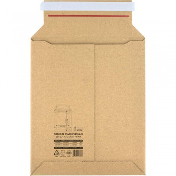 SOBRE DE CARTON PARA ENVIOS FIXOPACK 205X282X70 MM
