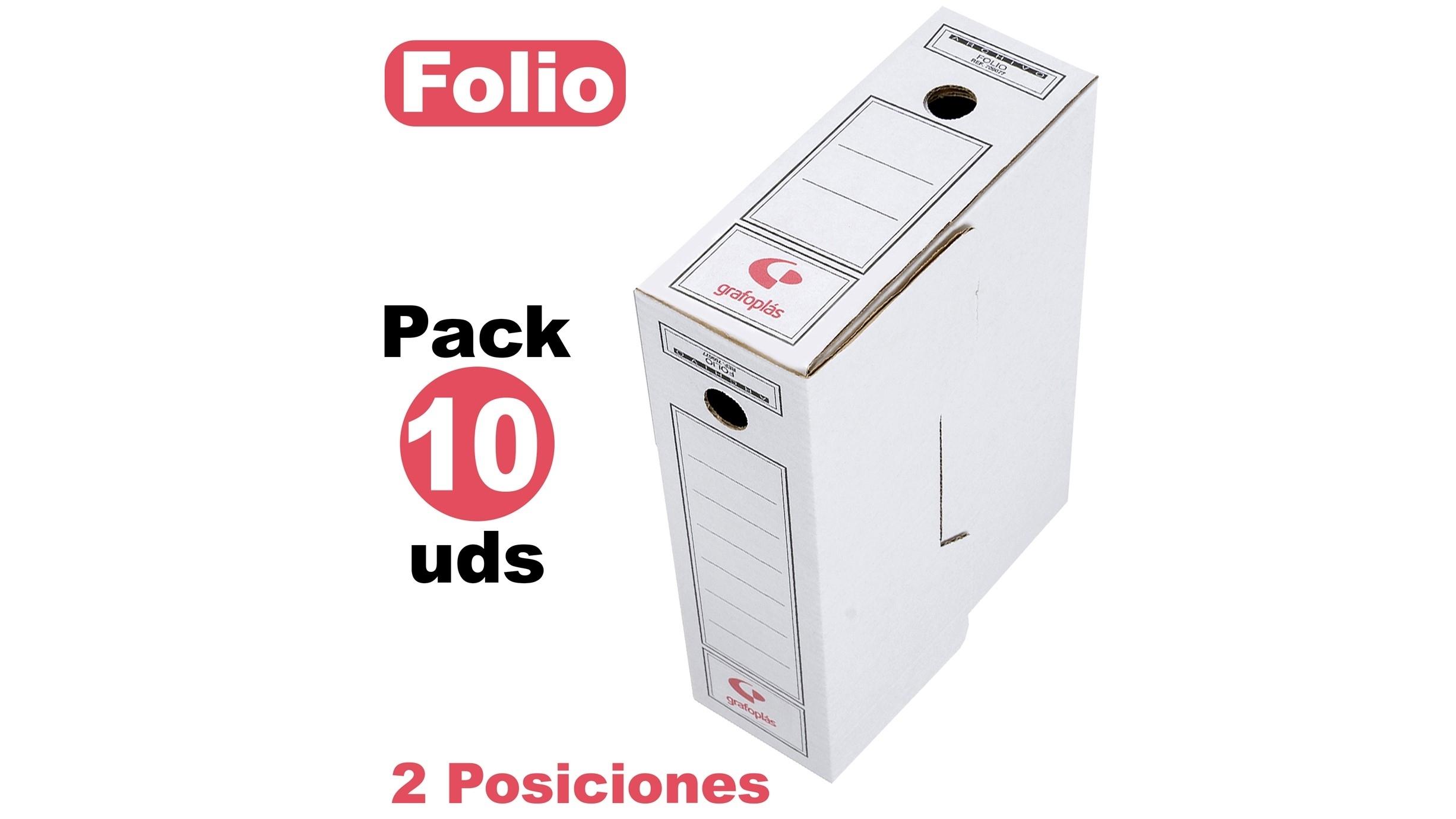 PAQUETE 10 ARCHIVADORES DEFINITIVOS FOLIO GRAFOPLAS