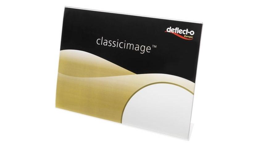 EXPOSITOR SOBREMESA CON FORMA DE L METACRILATO TAMAÑO A4 HORIZONTAL DEFLECTO 47301