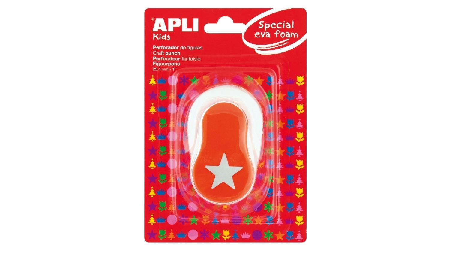 PERFORADORA PAPEL Y GOMA EVA ESTRELLA 25,4 MM APLI 13298
