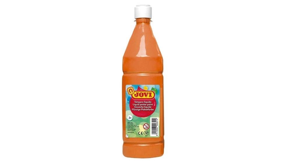 BOTELLA TEMPERA LIQUIDA ESCOLAR JOVI 1000 ML COLOR NARANJA
