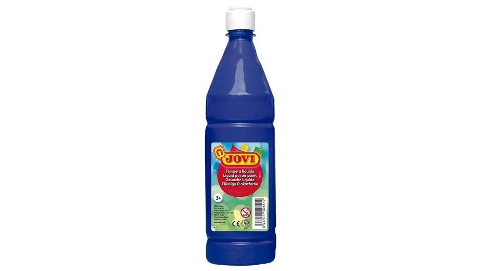BOTELLA TEMPERA LIQUIDA ESCOLAR JOVI 1000 ML COLOR AZUL OSCURO