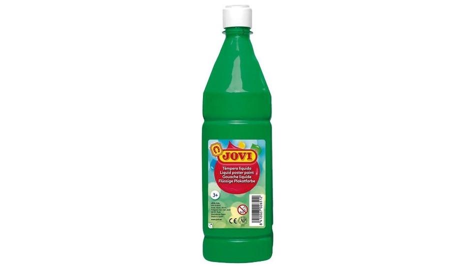 BOTELLA TEMPERA LIQUIDA ESCOLAR JOVI 1000 ML COLOR VERDE MEDIO