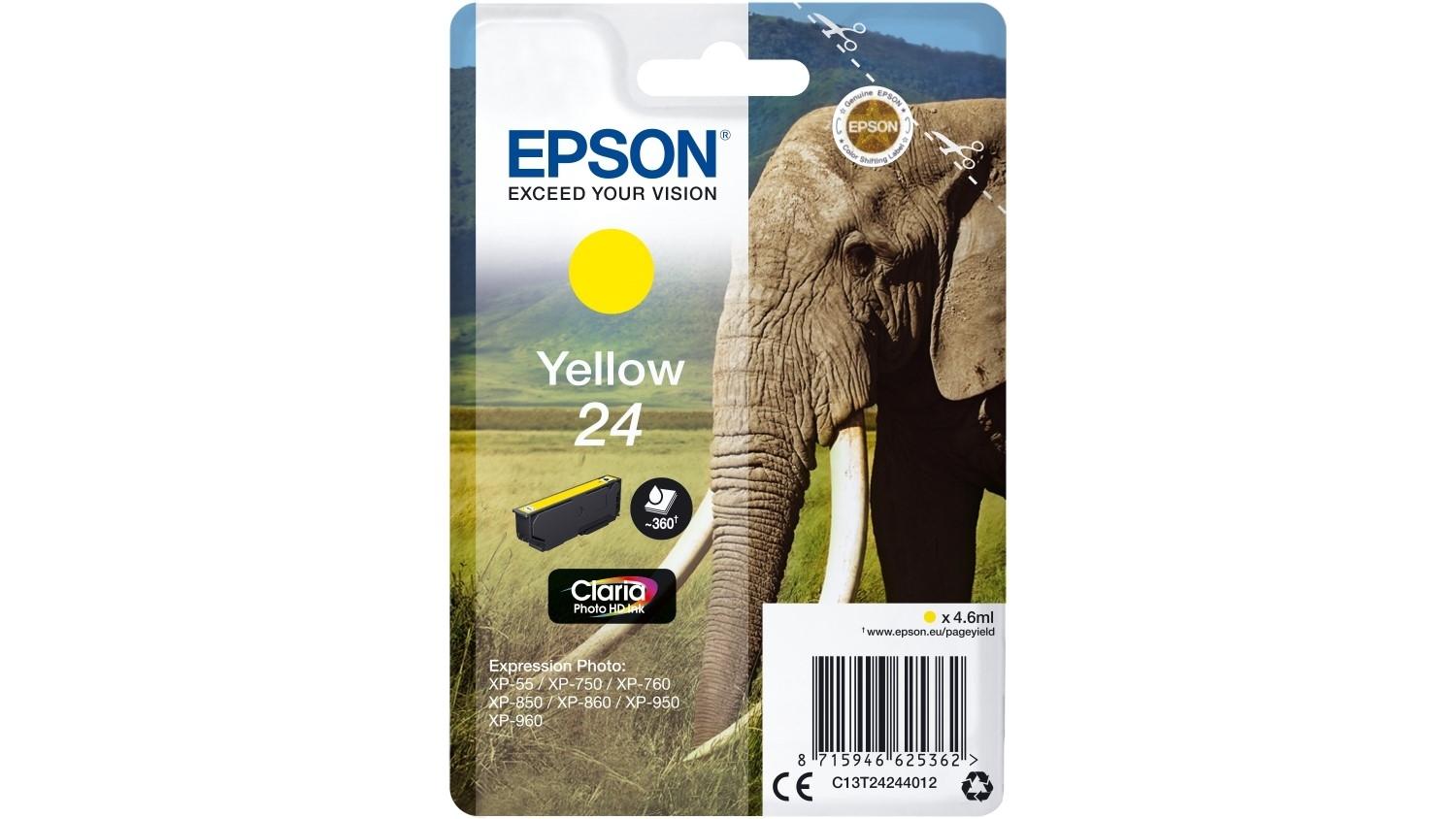 CARTUCHO EPSON 24 EXPRESSION PHOTO XP-950 AMARILLO C13T24244012