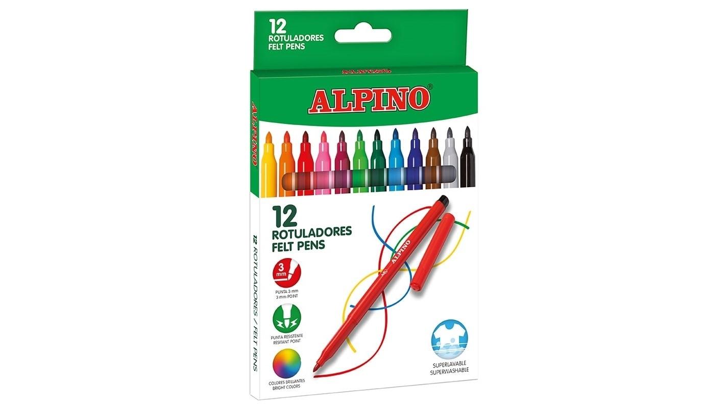 ESTUCHE 12 ROTULADORES ALPINO STANDARD COLORES SURTIDOS