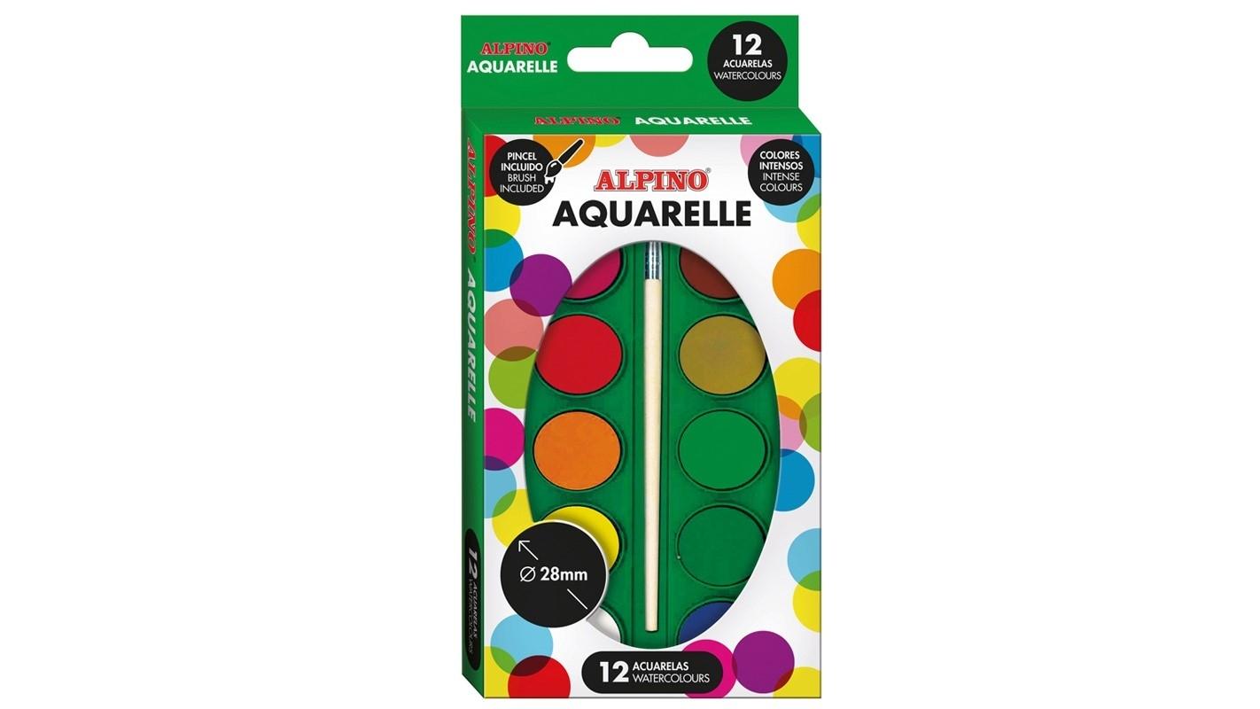 ESTUCHE 12 ACUARELAS ALPINO