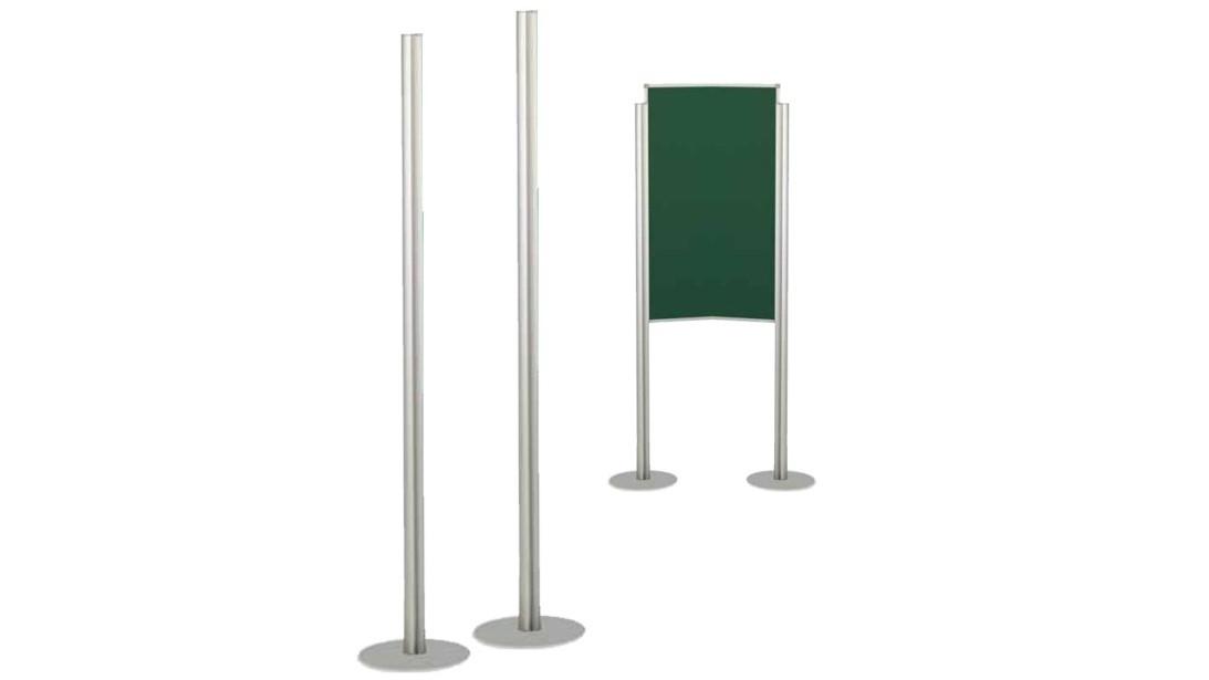 JUEGO 2 SOPORTES DE ALUMINIO FAIBO BASE 350 MM SIN RUEDAS PARA PIZARRAS