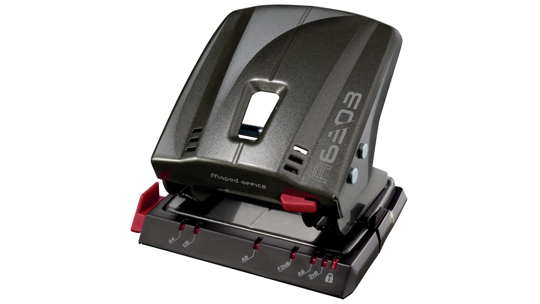 TALADRO MAPED METAL ADVANCED A6303 COLOR GRIS OSCURO CAPACIDAD 30/35 HOJAS