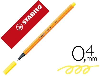 ROTULADOR STABILO PUNTA DE FIBRA POINT 88 AMARILLO LIMON 0,4 MM