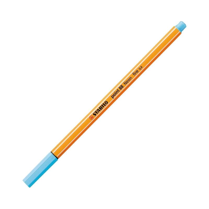 ROTULADOR STABILO PUNTA DE FIBRA POINT 88 AZUL NEON 0,4 MM