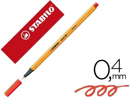 ROTULADOR STABILO PUNTA DE FIBRA POINT 88 CARMIN 0,4 MM
