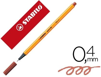 ROTULADOR STABILO PUNTA DE FIBRA POINT 88 SIENA 0,4 MM