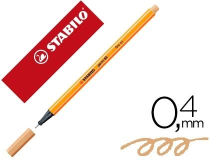 ROTULADOR STABILO PUNTA DE FIBRA POINT 88 OCRE CLARO 0,4 MM