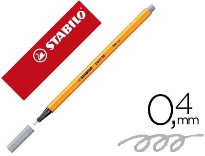 ROTULADOR STABILO PUNTA DE FIBRA POINT 88 GRIS MEDIO 0,4 MM