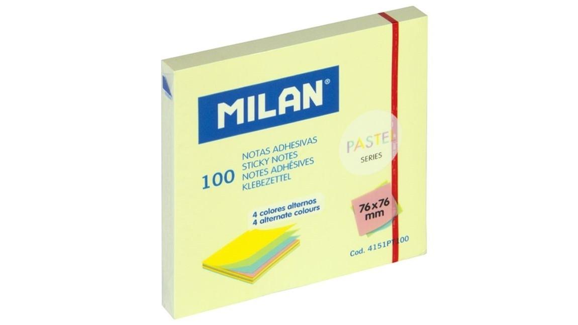 TACO NOTAS ADHESIVAS 76X76 MILAN COLORES PASTEL ALTERNOS