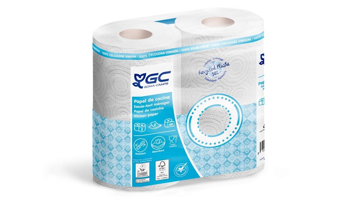 PACK 2 ROLLOS PAPEL DE COCINA GC 2 CAPAS 48 SERVICIOS 224 MM X 10 MTS