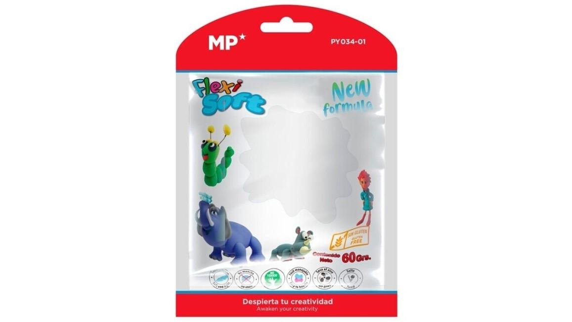 PASTA DE MODELAR PLASTILINA MP 60 GRAMOS COLOR BLANCO