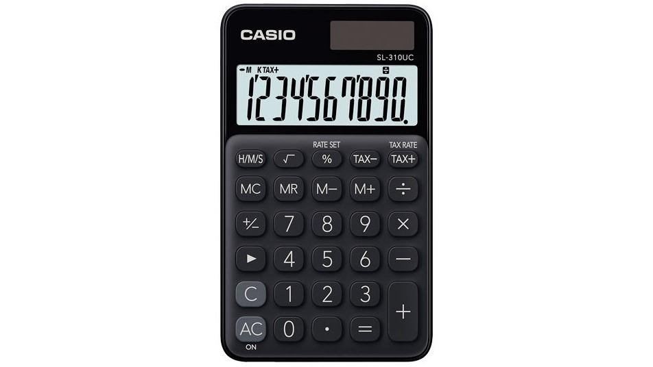 CALCULADORA DE BOLSILLO CASIO SL-310UC 10 DIGITOS COLOR NEGRO