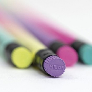 LAPIZ GRAFITO HB CON GOMA MILAN SUNSET COLORES SURTIDOS