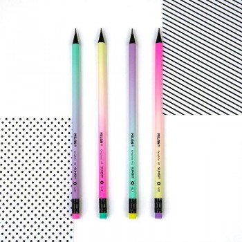 LAPIZ GRAFITO HB CON GOMA MILAN SUNSET COLORES SURTIDOS