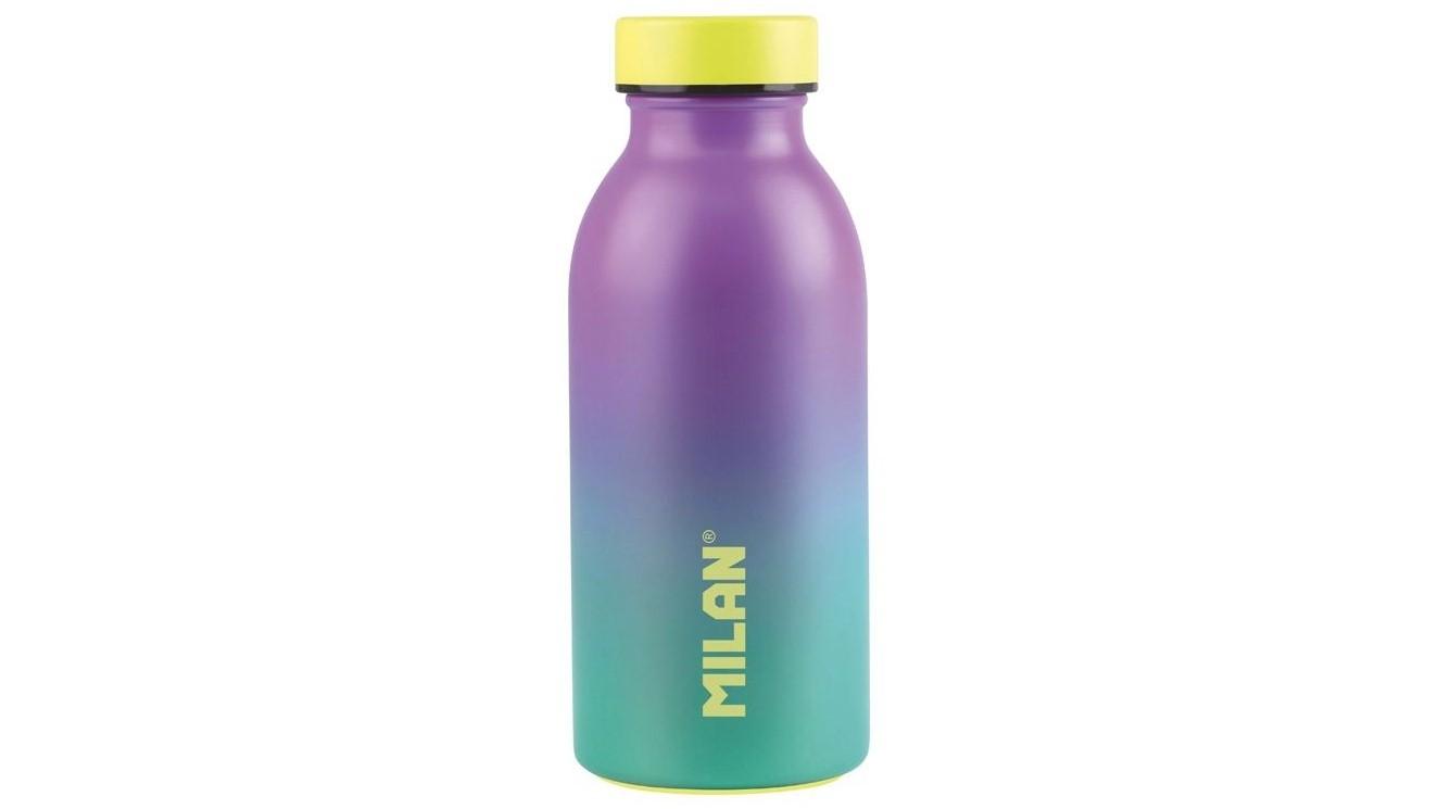 BOTELLA ISOTERMICA MILAN DE ACERO INOXIDABLE 354 ML SERIE SUNSET LILA-TURQUESA