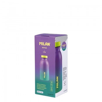 BOTELLA ISOTERMICA MILAN DE ACERO INOXIDABLE 354 ML SERIE SUNSET LILA-TURQUESA
