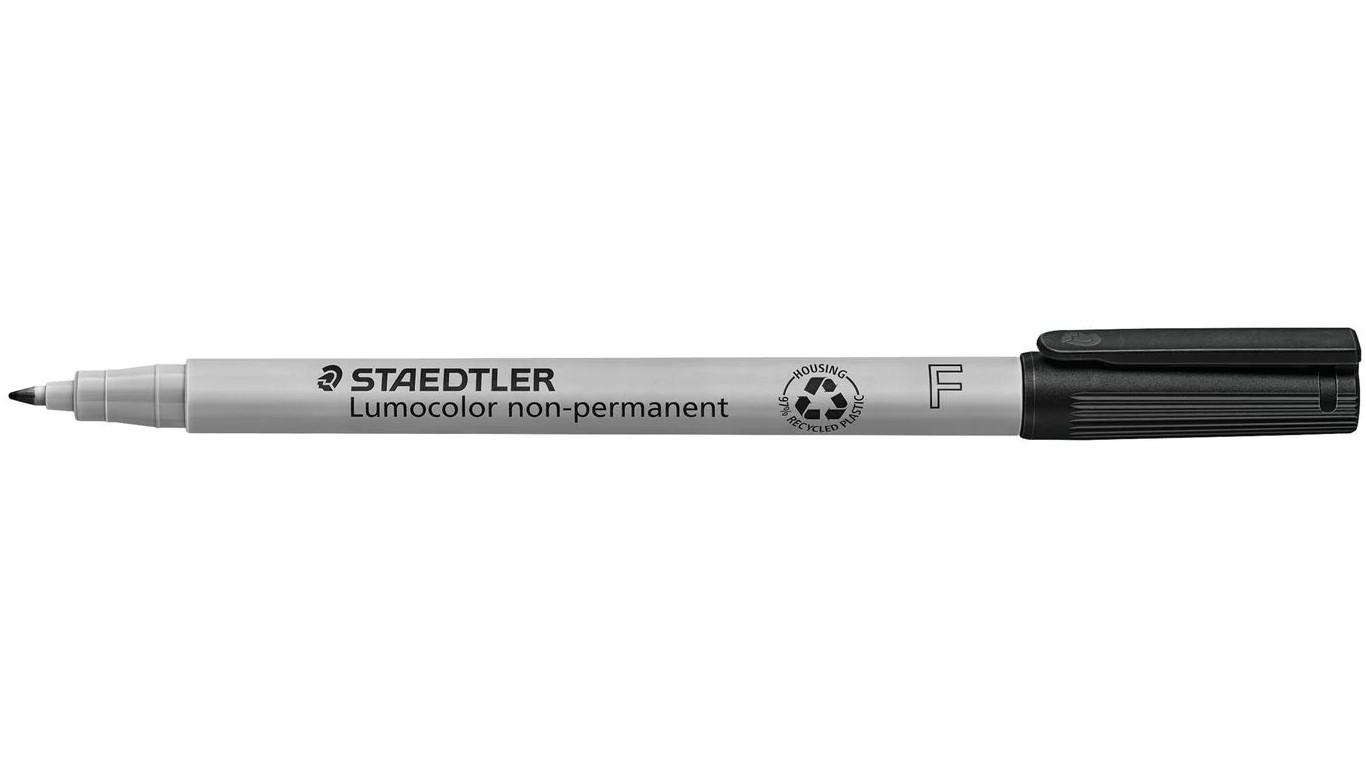 ROTULADOR STAEDTLER LUMOCOLOR NO PERMANENTE PUNTA F 0,6 MM NEGRO 316-9
