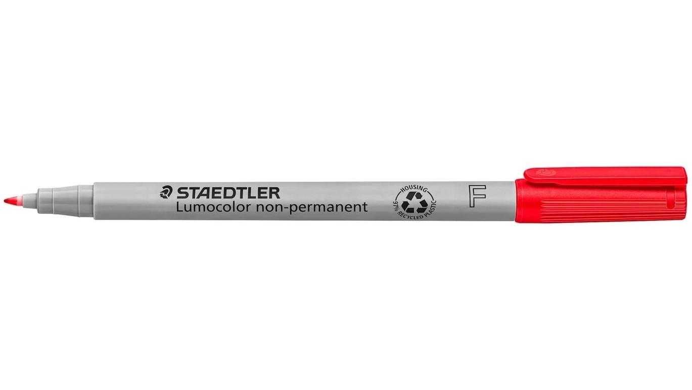 ROTULADOR STAEDTLER LUMOCOLOR NO PERMANENTE PUNTA F 0,6 MM ROJO 316-2