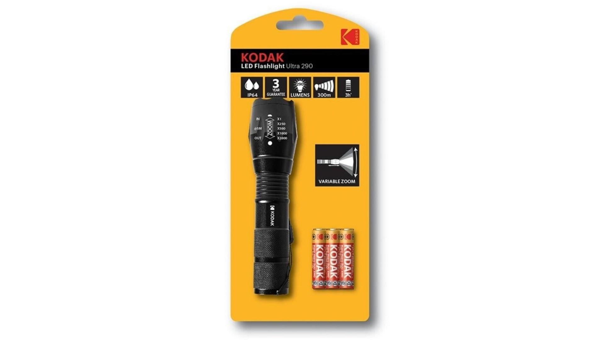 LINTERNA MULTIUSOS LED ULTRA 290 KODAK COLOR NEGRO