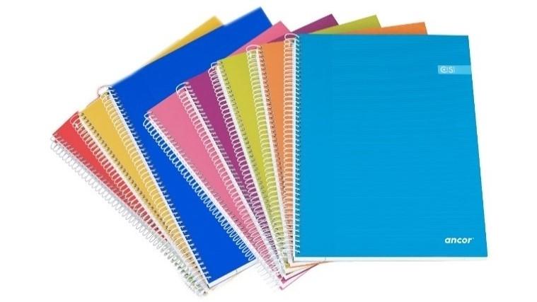 CUADERNO TAPA EXTRADURA A5 80 HOJAS 90 G. RAYADO HORIZONTAL ANCOR CLASSIC STRIPES COLORES SURTIDOS