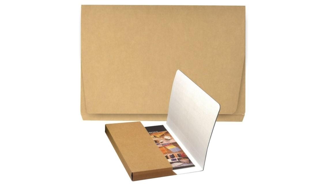CAJA 25 SUBCARPETAS CON BOLSA Y SOLAPAS GIO POCKET 240 GRS TAMAÑO FOLIO COLOR KRAFT BICOLOR