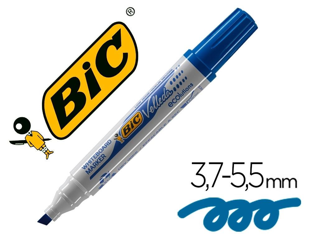 ROTULADOR PIZARRA BLANCA VELLEDA 1751 BIC AZUL PUNTA BISELADA