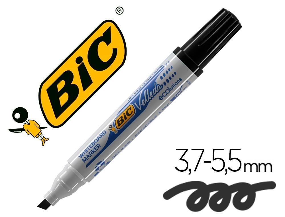 ROTULADOR PIZARRA BLANCA VELLEDA 1751 BIC NEGRO PUNTA BISELADA