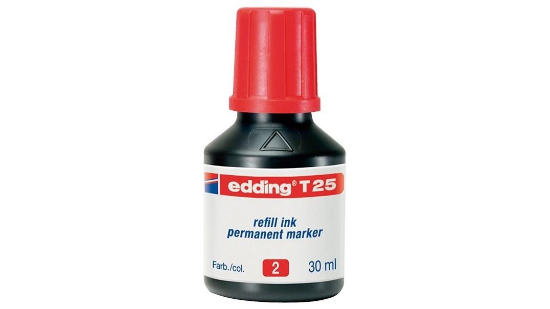 FRASCO TINTA EDDING T-25 ROJO
