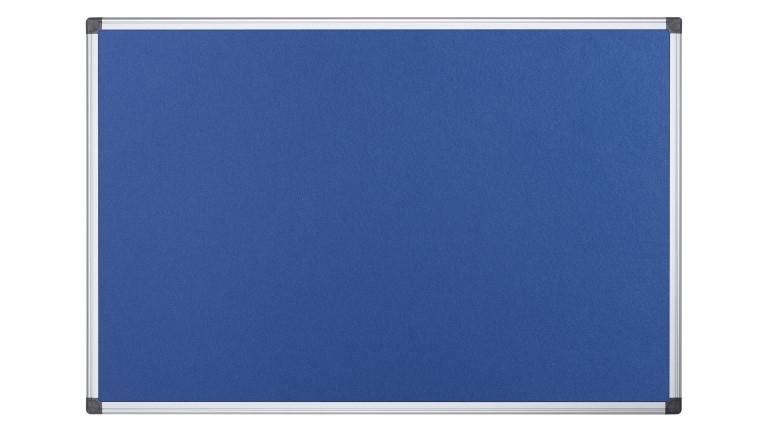 PIZARRA TAPIZADA DE FIELTRO 120X90 BI-OFFICE COLOR AZUL MARCO ALUMINIO
