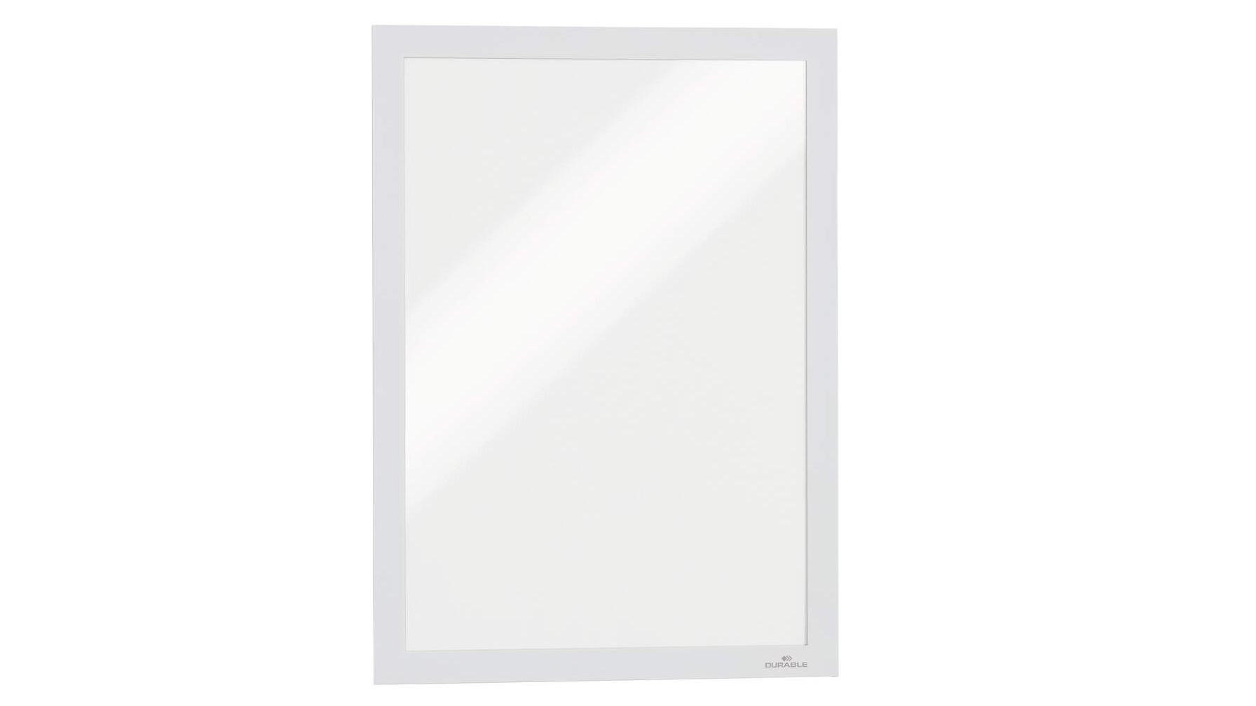 PACK DE 2 MARCOS PORTA ANUNCIOS DURABLE DURAFRAME MAGNETICO DIN A4 COLOR BLANCO