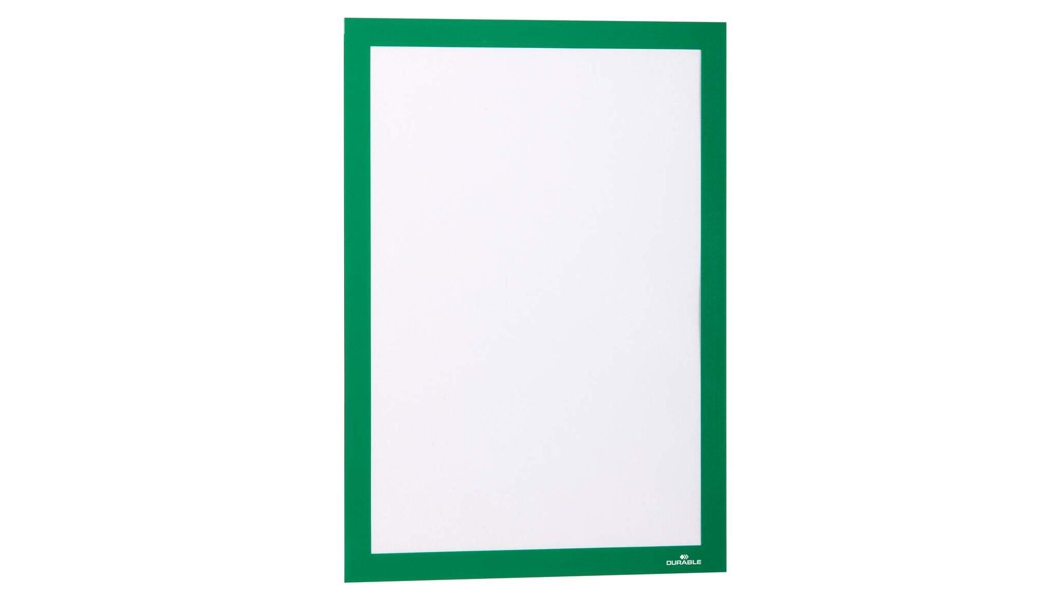 PACK DE 2 MARCOS PORTA ANUNCIOS DURABLE DURAFRAME MAGNETICO DIN A4 COLOR VERDE