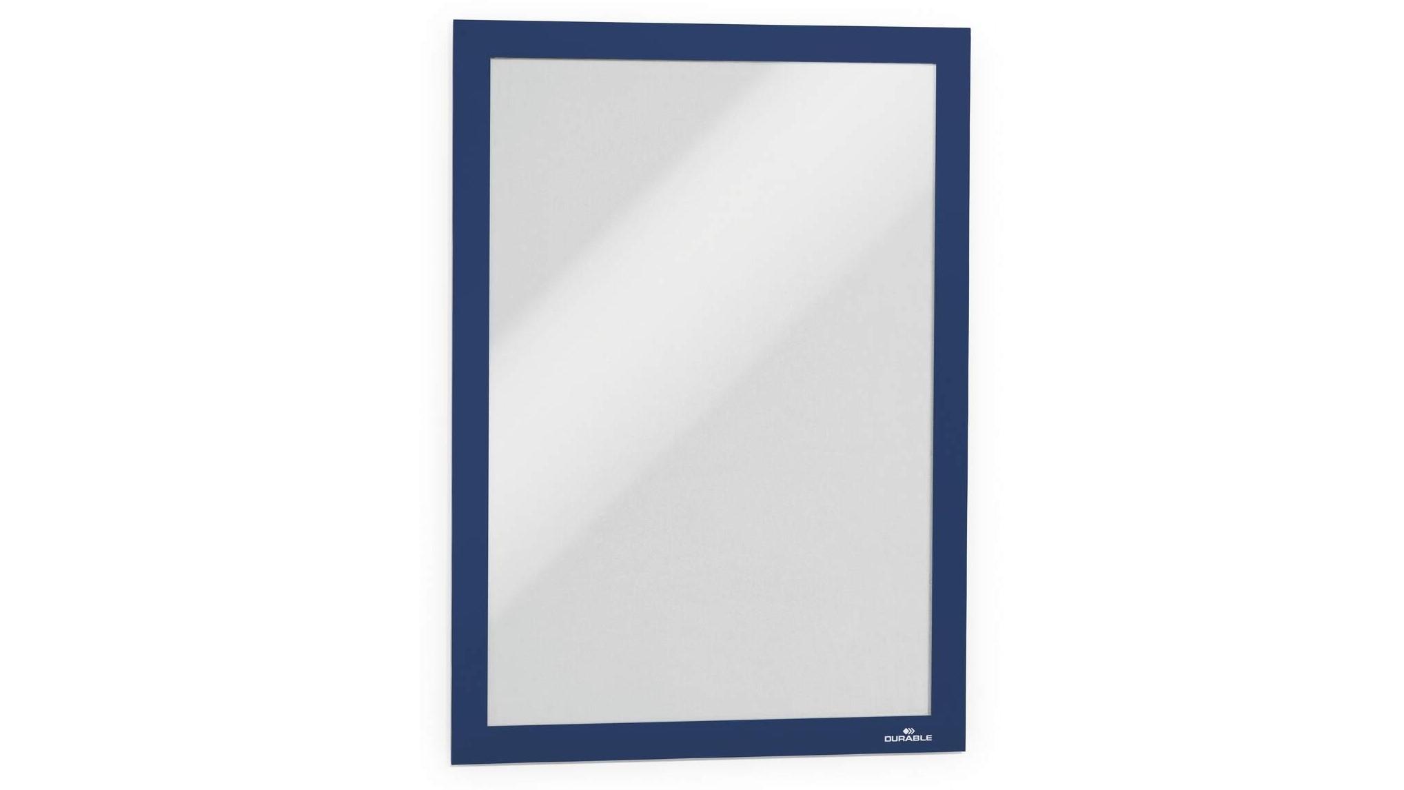 PACK DE 2 MARCOS PORTA ANUNCIOS DURABLE DURAFRAME MAGNETICO DIN A4 COLOR AZUL