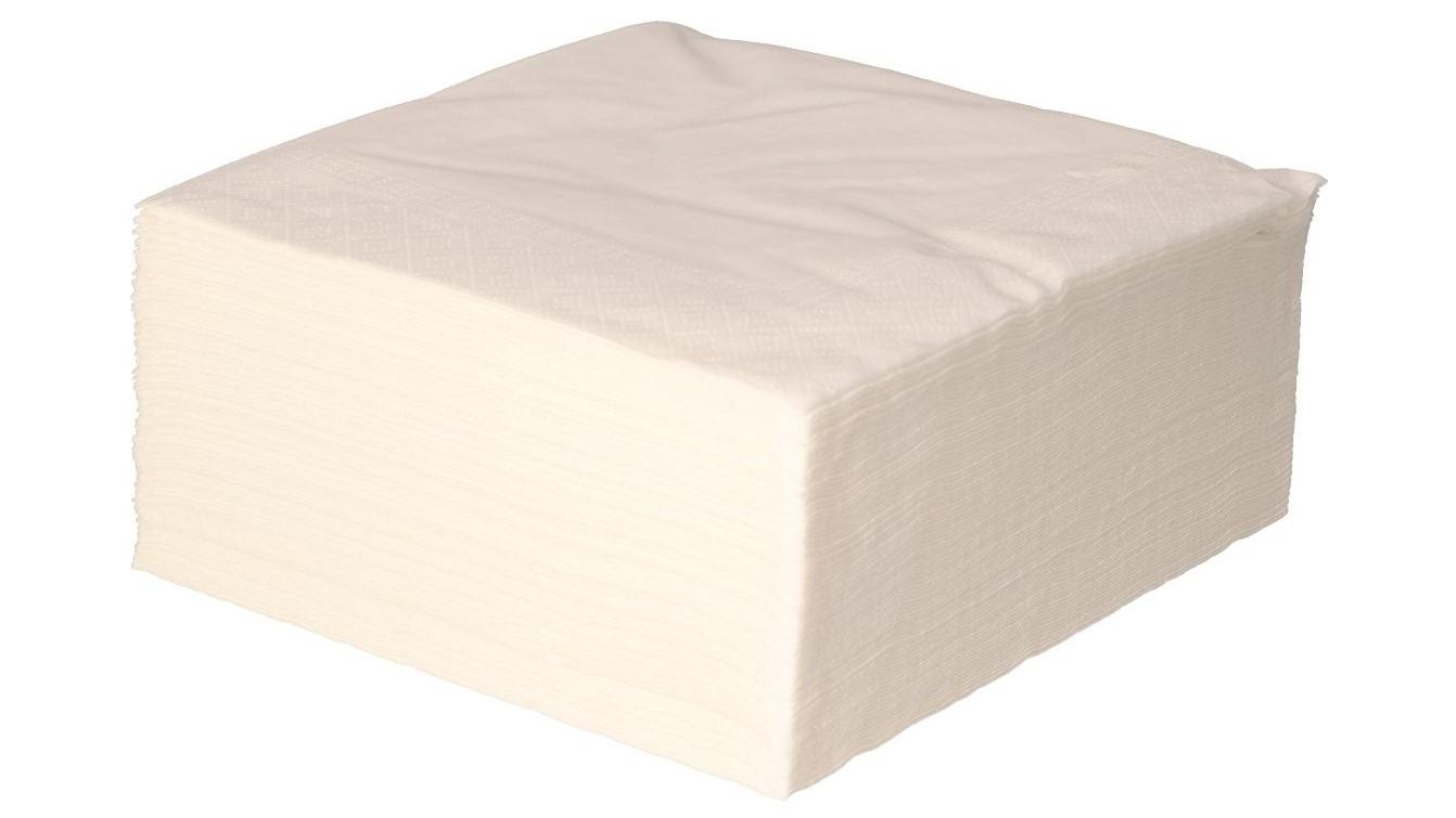 PAQUETE 100 SERVILLETAS YES 40X40 CMS 2 CAPAS COLOR BLANCO