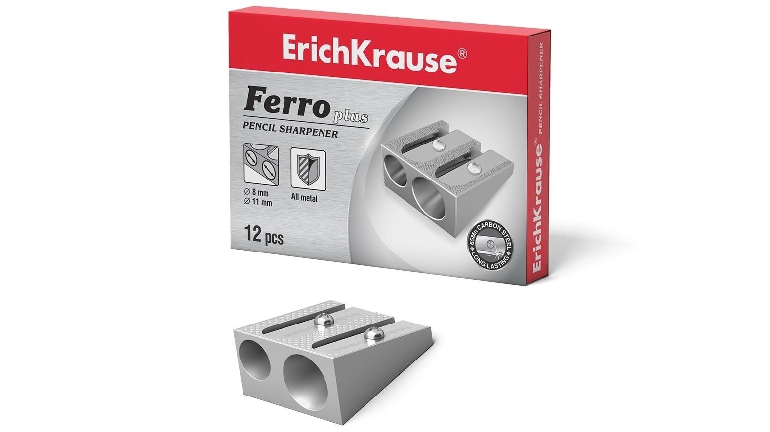 SACAPUNTAS METALICO DOBLE CUÑA ERICHKRAUSE FERRO PLUS