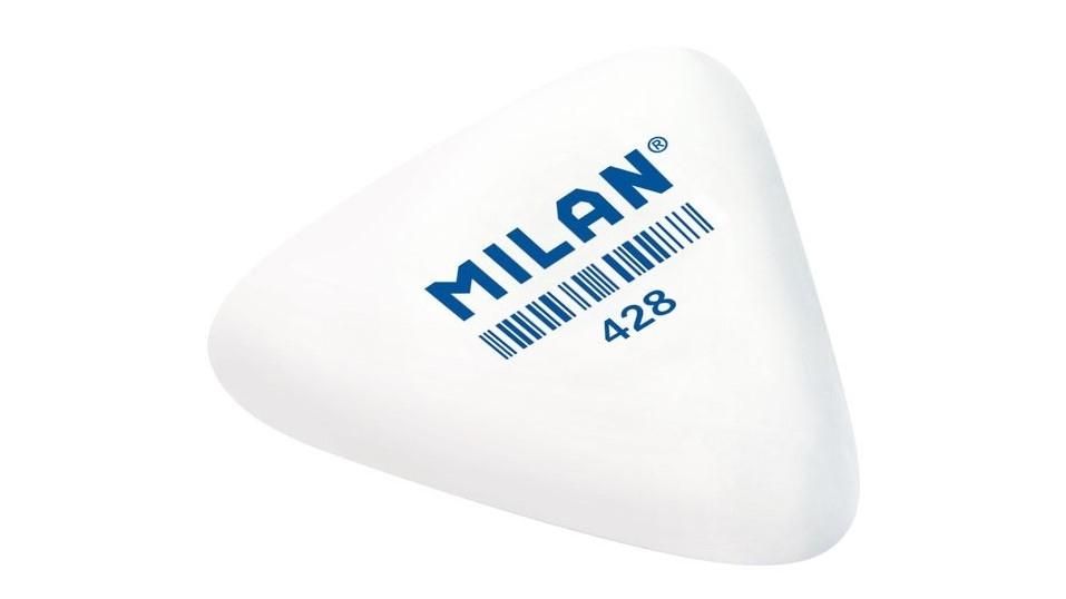 GOMA MILAN 428 MIGA DE PAN TRIANGULAR GRUESA COLOR BLANCO