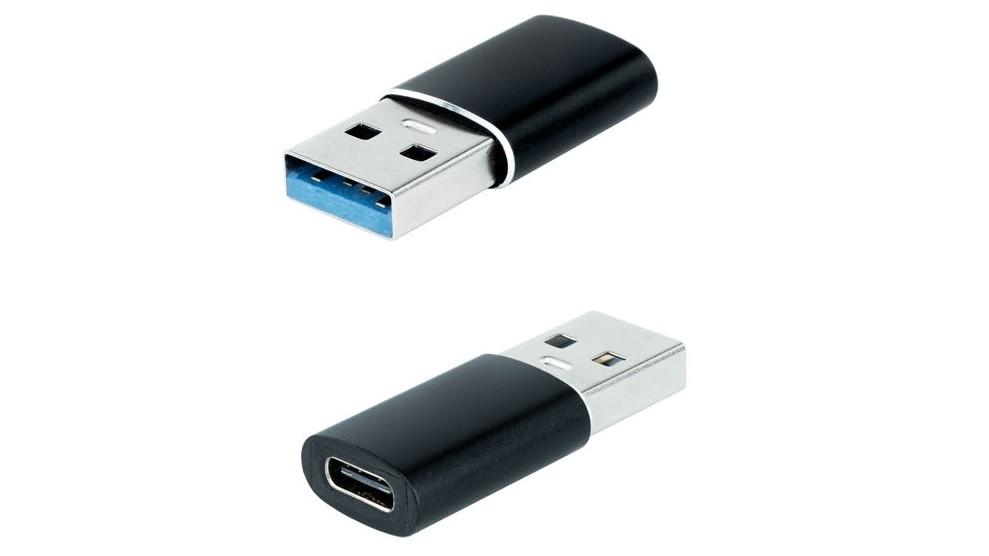 ADAPTADOR NANOCABLE USB A 3.1 MACHO A USB C HEMBRA COLOR NEGRO